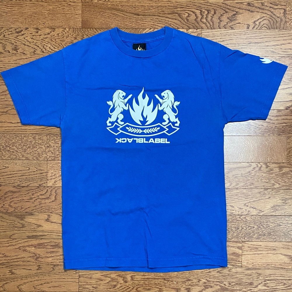 Black Label Blue T-Shirt with White Logo